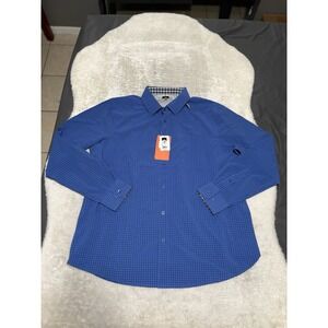 New Stone Creek Men's XL Blue Button Down UPF 4 Way Stretch‎ Shirt